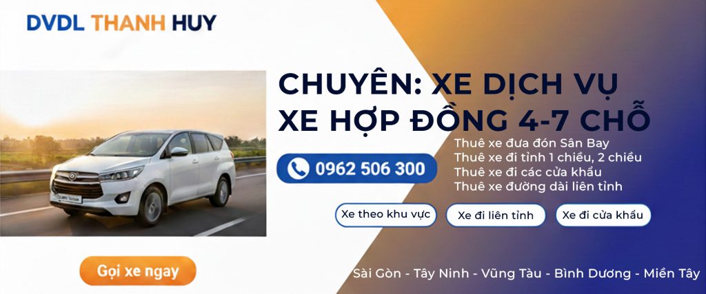 Taxi Tây Ninh – Long An Của DVDL Thanh Huy có mặt trong 5-15 phút